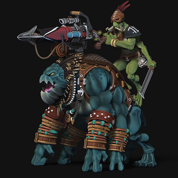 3D Printable Thark - Rider - Greater God - 32mm by TheGoodBrick