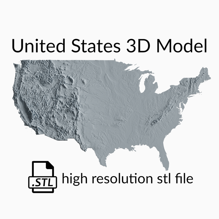 3D Printable United States Topographic Map 3D Terrain Elevation 720X720 NewThumb3
