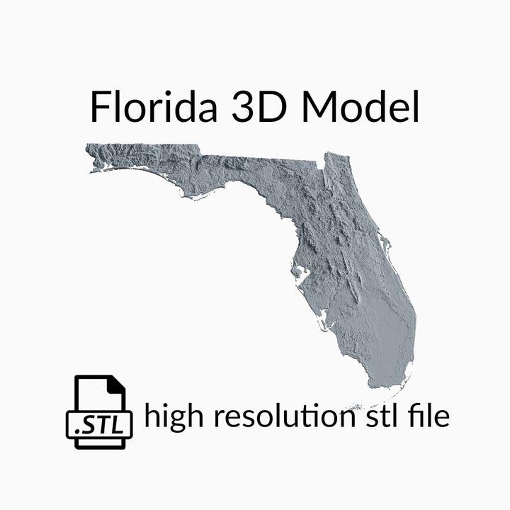 3D Printable USA State of Florida - 720X720 FloridaThumb 