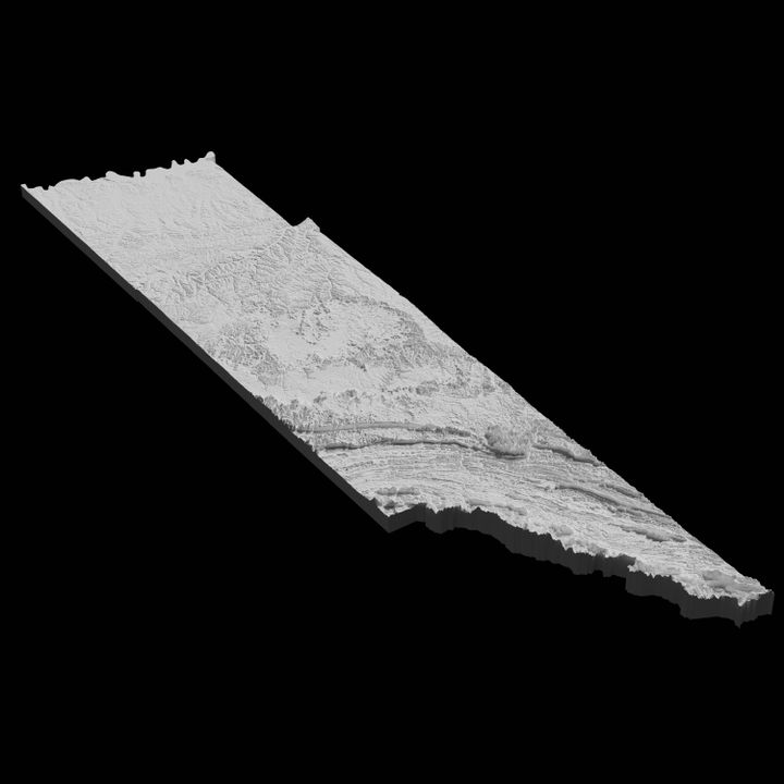 3D Printable USA State Of Tennessee Topographic Map 3D Terrain 720X720 Tennessee5