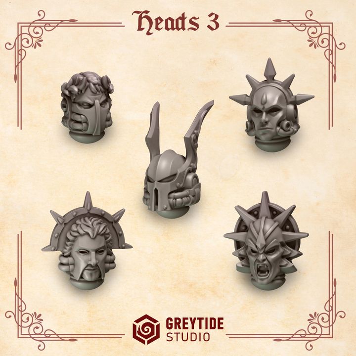 3D Printable Core Set Crimson Lords by GreyTide Studio