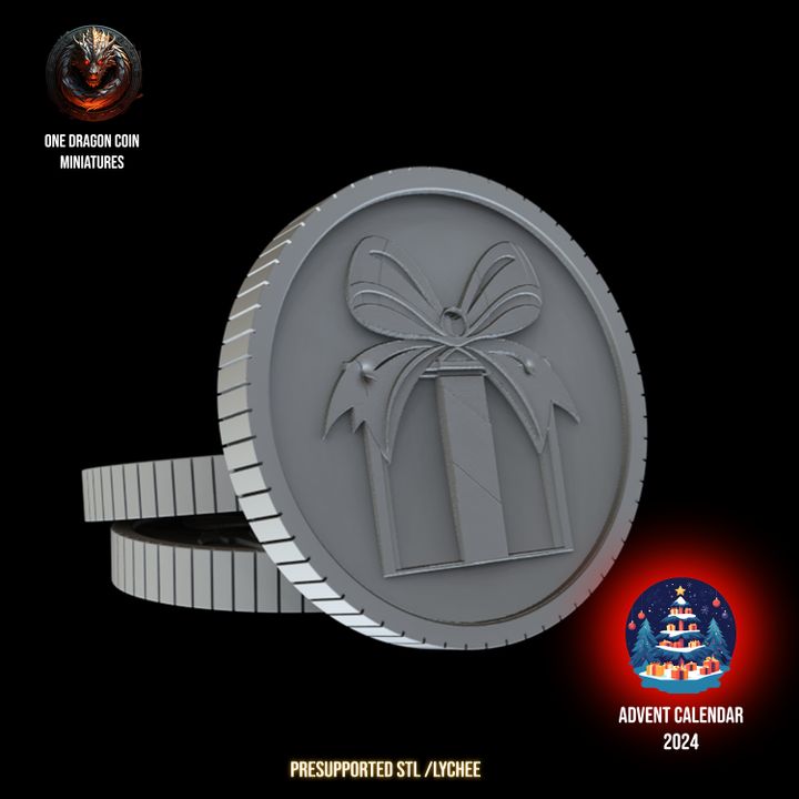 3D Printable Christmas Gift Coin - 720X720 1