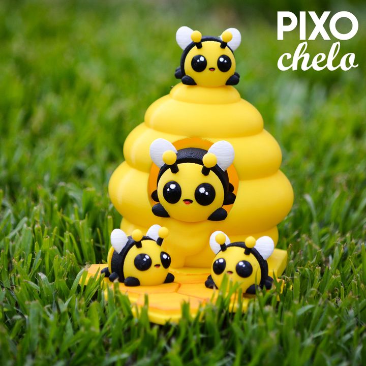 小物 bee 3D Printable Mini Bee Flexi Super Sweet by Pixochelo