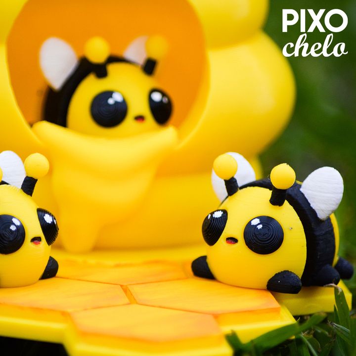 3D Printable Mini Bee Flexi Super Sweet by Pixochelo