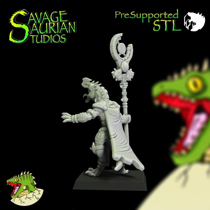 3D Printable Lizardmen - Stegemoth Quadrepedal with Devolution Beam by ...
