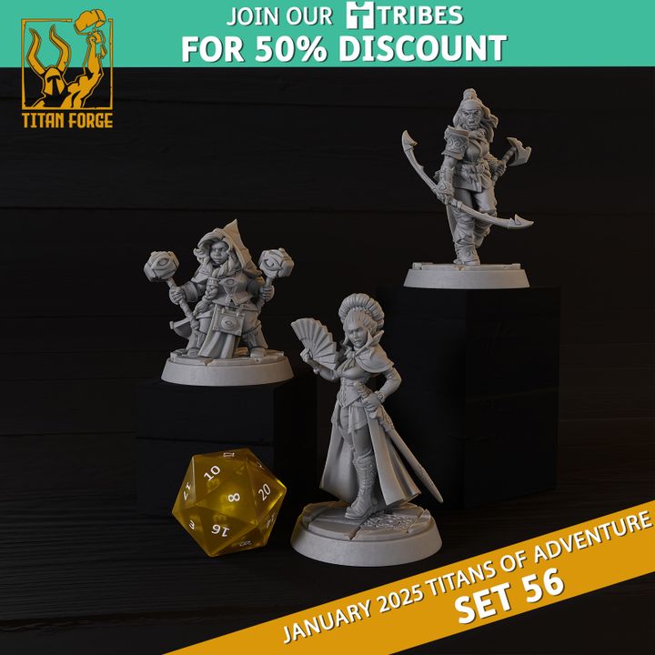 3D Printable RPG - DnD Hero Characters - Titans of Adventure
