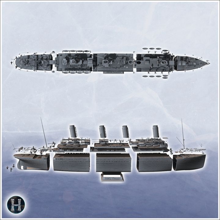 Download RMS Titanic British ocean liner (316 high-detailed