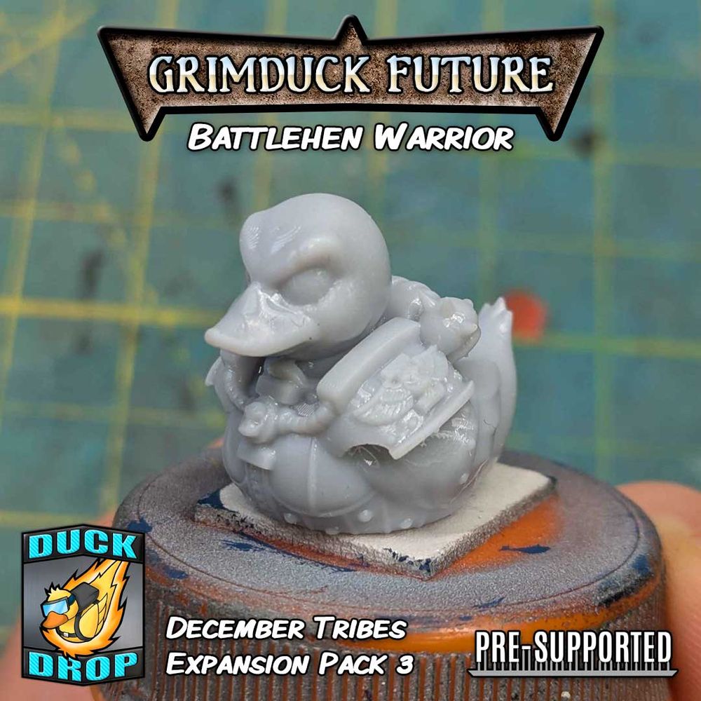 3D Printable Battlehen Warrior - Rubber Duck - Battle Sisters