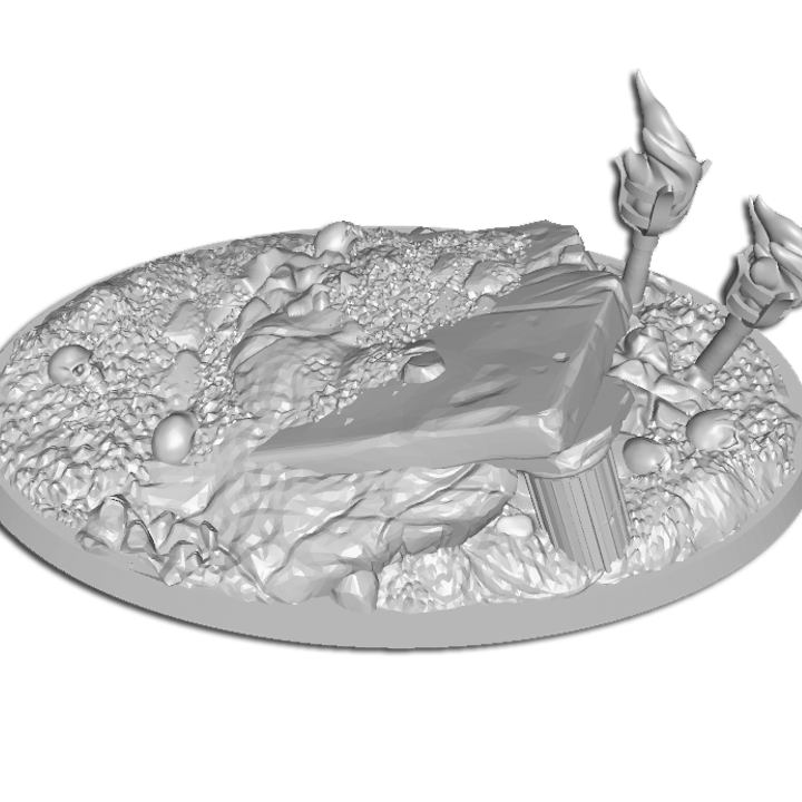 3D Printable CHAOS Bases and Toppers for your Miniatures by Warg'Name