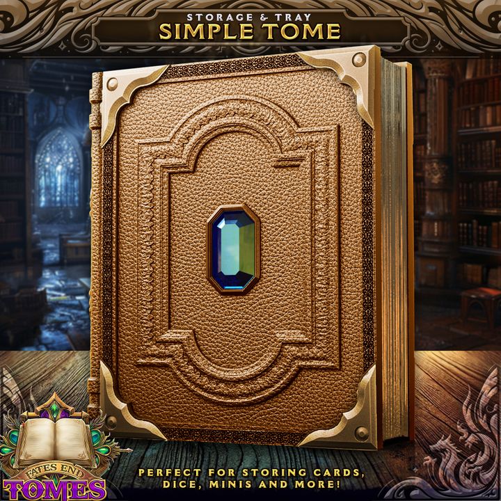 3D Printable Simple Spellbook Tome by FatesEnd