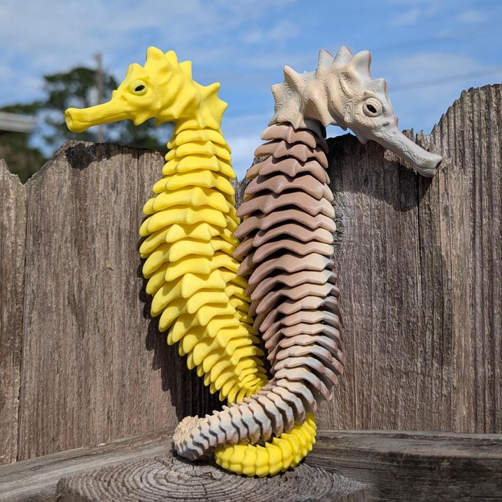 3D Printable FLEXI SKELTON SEAHORSE by MELS 3D LABS