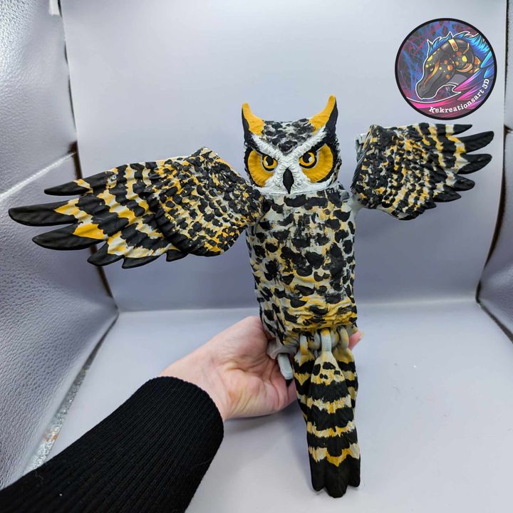 owlページです(^^) 3D Printable Flexi Great Horned Owl by Kirsten M