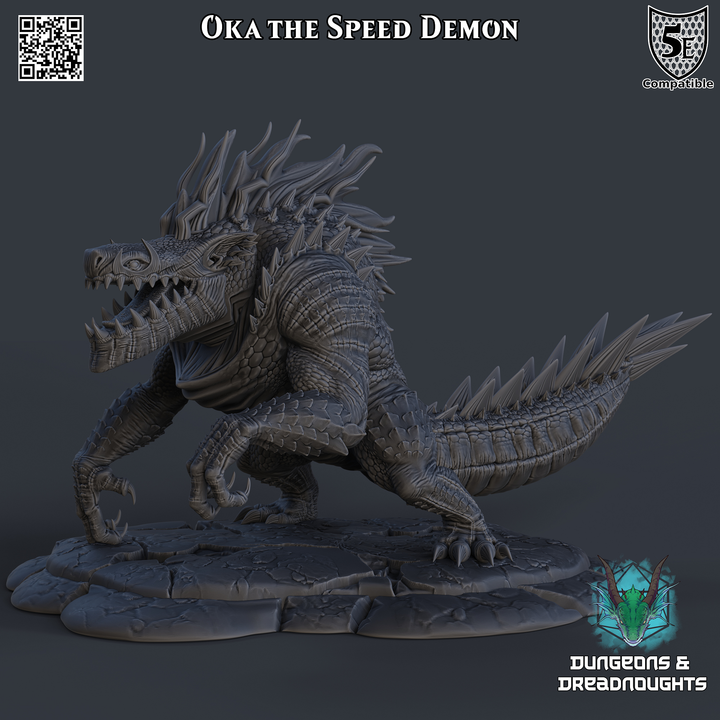3D Printable Oka the Speed Demon - 5e Stats Included by