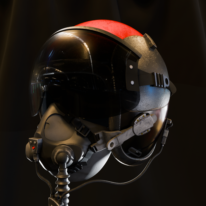 3D Printable Pilot HGU-55P HELMET & MBU-20 MASK Set by AV Military