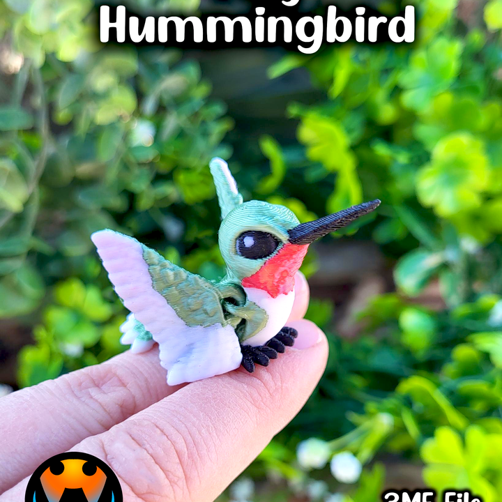 3D Printable Tiny Hummingbird by Cinderwing3D