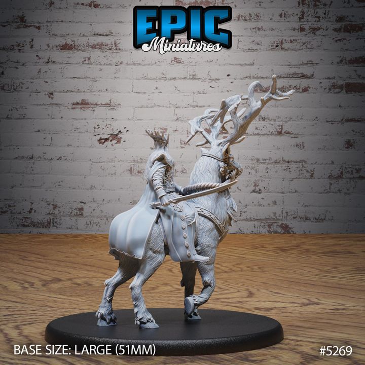 3D Printable High Elf King & Deer King Mount / Elven Leader / Elvish ...