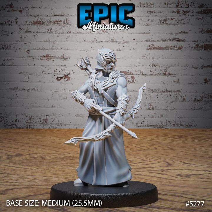 3D Printable Elf Army Archer / Elven Bow Warrior / Elvish Fighter Lord ...
