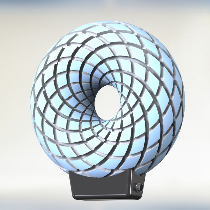 3D Printable Rodin Coil Torus STL 12 INCHES Diameter Coil   Coil