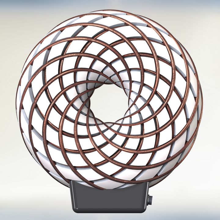 3D Printable Rodin Coil Torus STL 10 INCHES Diameter Coil   Coil