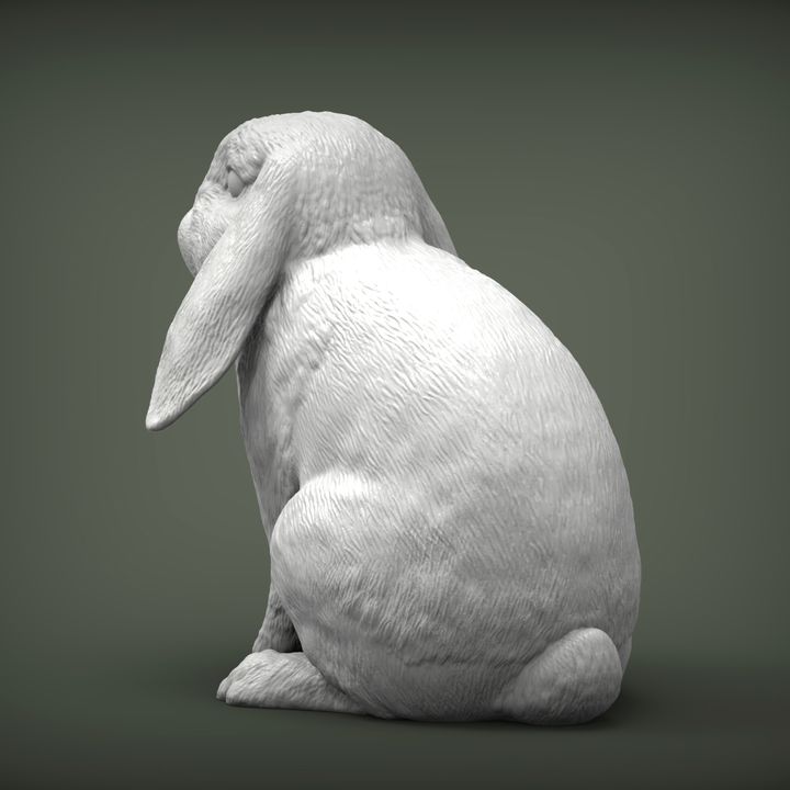 3D Printable rabbit ram by Alexander3dart