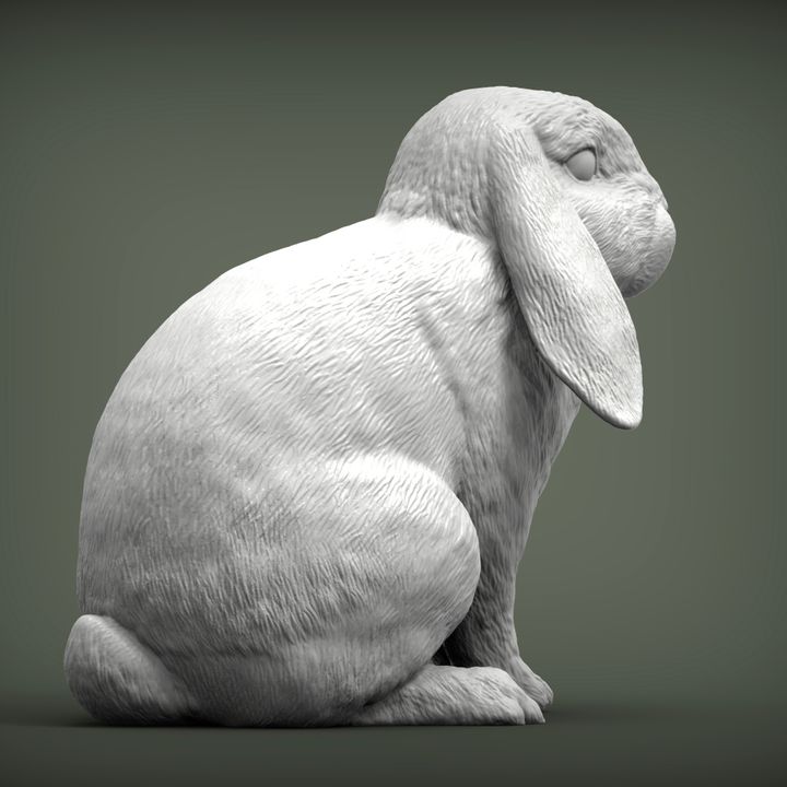 3D Printable rabbit ram by Alexander3dart