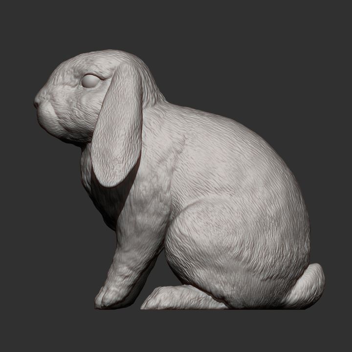 3D Printable rabbit ram by Alexander3dart