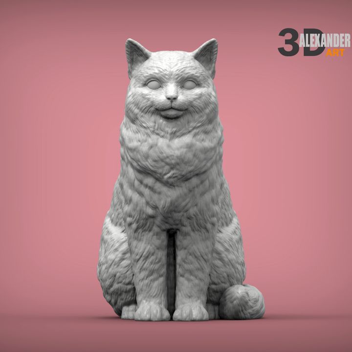 3D Printable Ragdoll cat by Alexander3dart