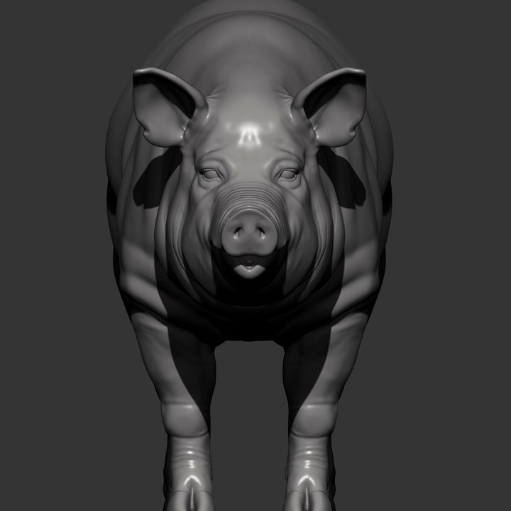 3D Printable Pig by Alexander3dart