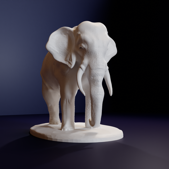 3D Printable Elephant standing STL by Niranjay Renahan