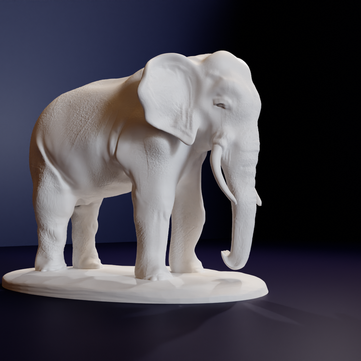 3D Printable Elephant standing STL by Niranjay Renahan