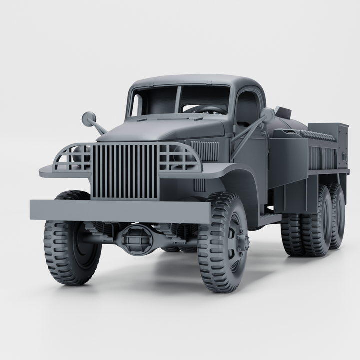 3D Printable GMC CCKW 353D fuel truck (US, WW2) by Wargame3d