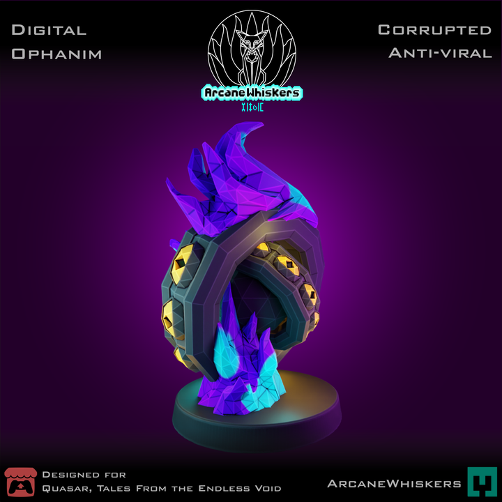 3D Printable Corrupted anti-viral Ophanim by Arcane Whiskers