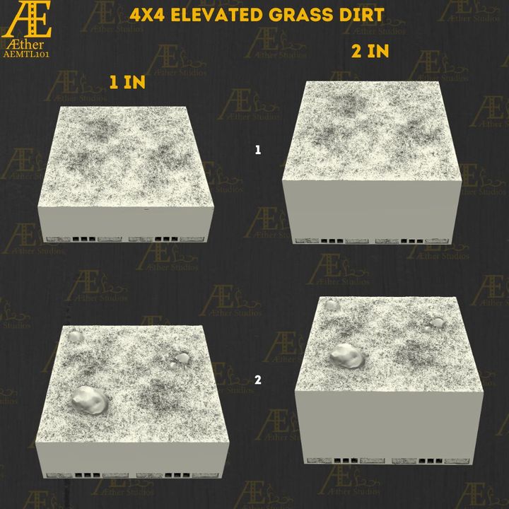 3D Printable AEMTL101 - Grass (Dirt) by Aether Studios