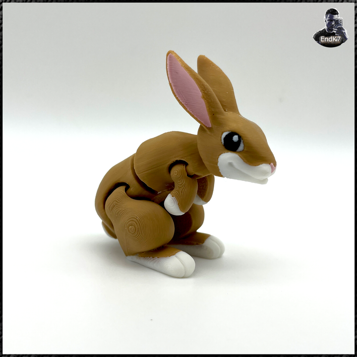 3D Printable Cute articulated Rabbit by EndK7