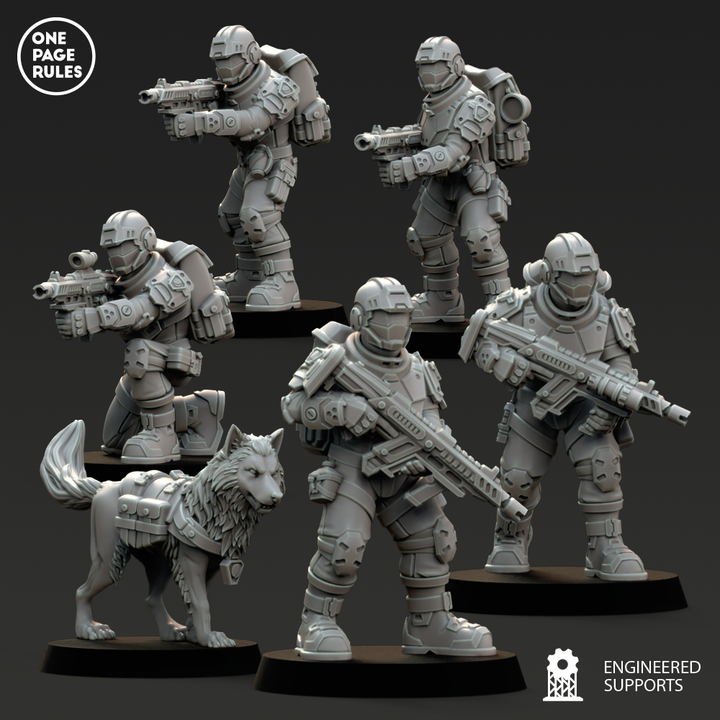 3D Printable Human Defense Force (HDF) - Army Bundle #1 by One