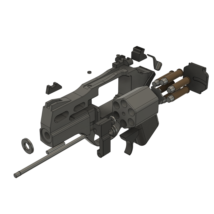 キアッパライノ 3Dプリント 3D Printable Chiappa Rhino 50DS - High-Detail 3D Printable