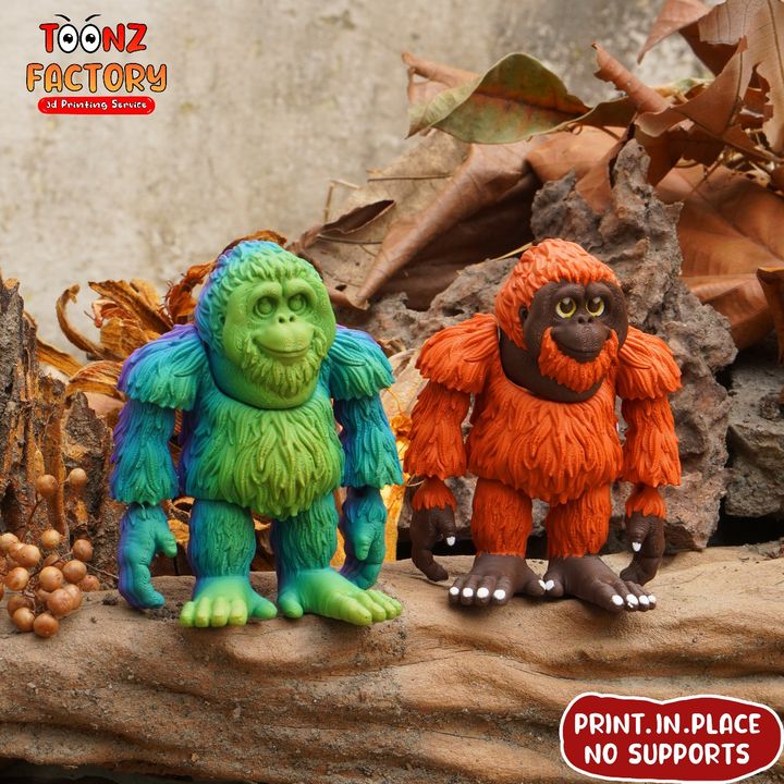 どんぐりアート　オラ うーたんページ 3D Printable Flexi Orangutan by Toonz Factory