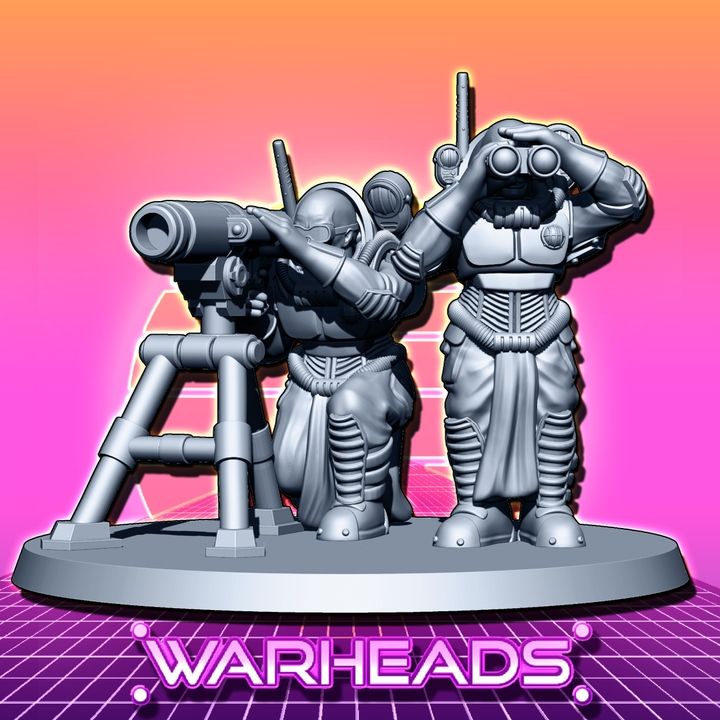 3D Printable Heavy Mining Teams! x6 (10 minis, 5 heavy weapons) by Orfey