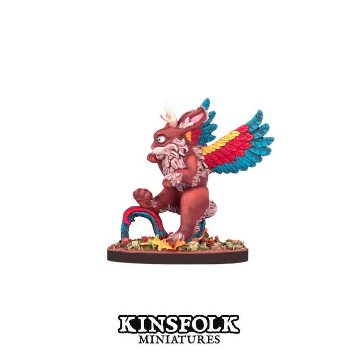 ALPENWELT Mini-Wolpertinger Plüschtier - Bayrisches Fabelwesen 12cm