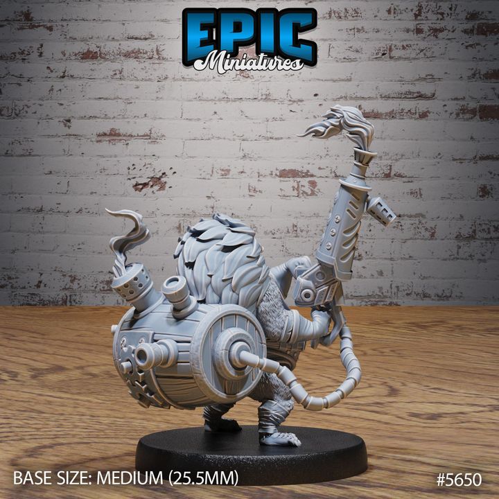 3D Printable Hedgehog Arsonist Set / Humanoid Steampunk Warrior / Spine ...