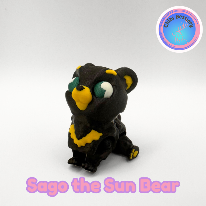 3D Printable Sago Sun Bear Flexi by ChibiBestiary