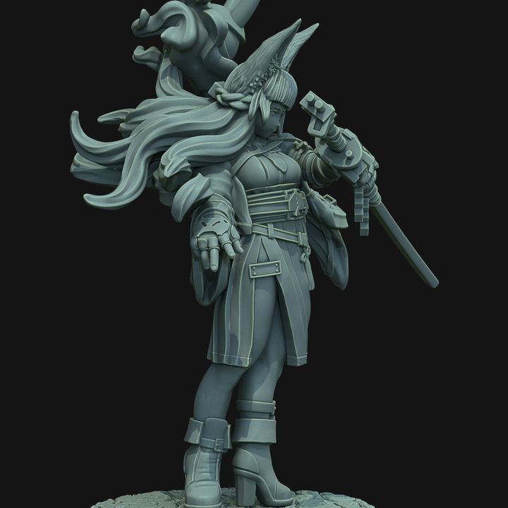 3D Printable Miyabi Miniature 32 mm - Zenless Zone Zero by