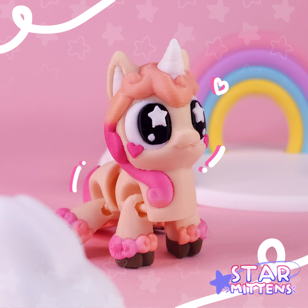 3D Printable Cute Flexi Unicorn by Star Mittens