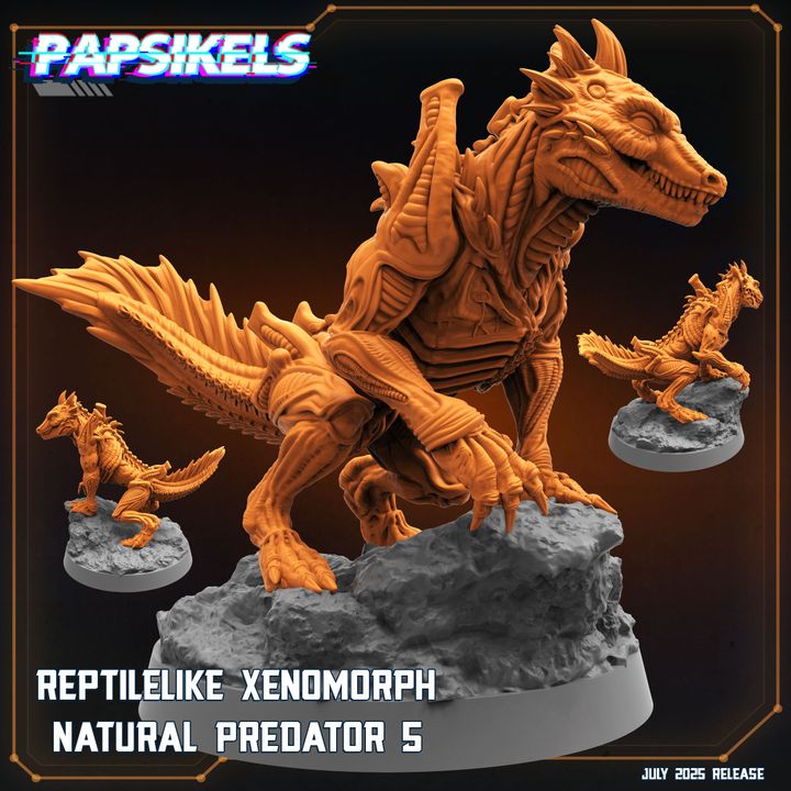 下载 REPTILELIKE XENOMORPH NATURAL PREDATORS 通过 PAPSIKELS MINIATURES
