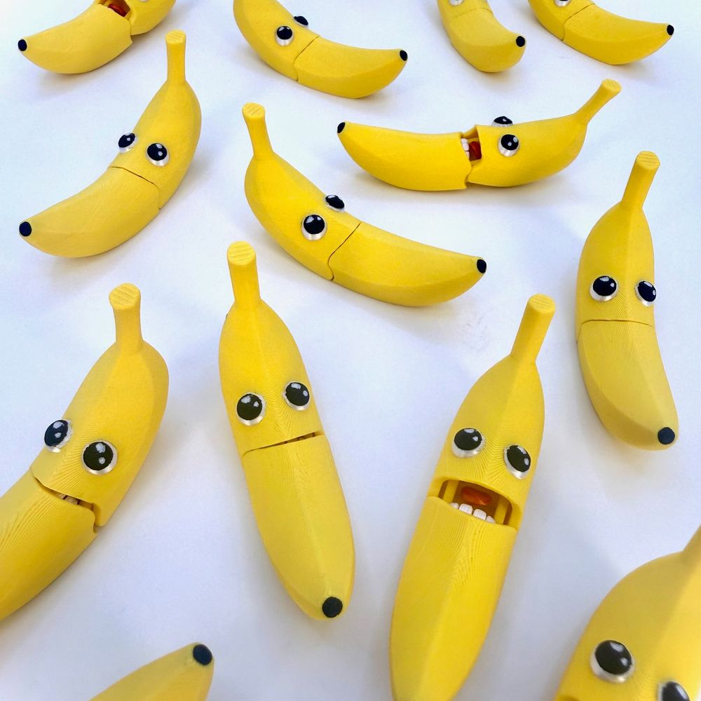 【3月期間限定特価】3Dアート　MULTIPLE BANANA 3D TROPIC | Playful Fruit-inspired Banana Bowl Shaped Like a Banana